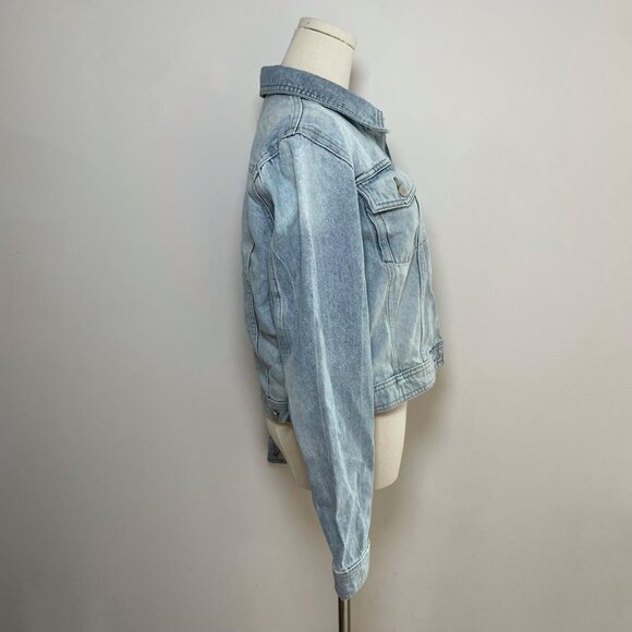 Dl 1961 Vika Jean Jacket In Fountain Classic Denim | Women’s Size Medium - Picture 2 of 6